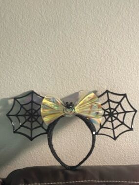 Sequined Halloween Spider Web Disneyland Ears Headband